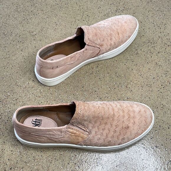 Söfft Somers Textured Distressed Leather Slip On Sneakers 7.5 Blush Pink - Picture 3 of 13
